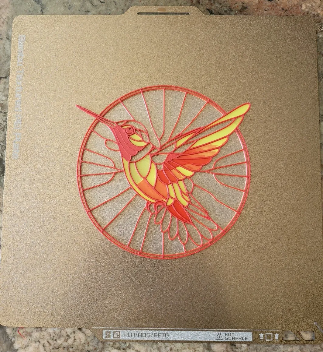 HueForge Stained Glass Hummingbird