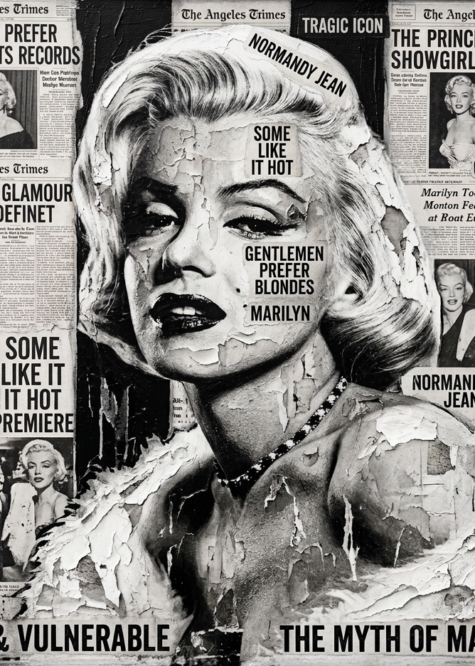 Marilyn im Zeitungsstil