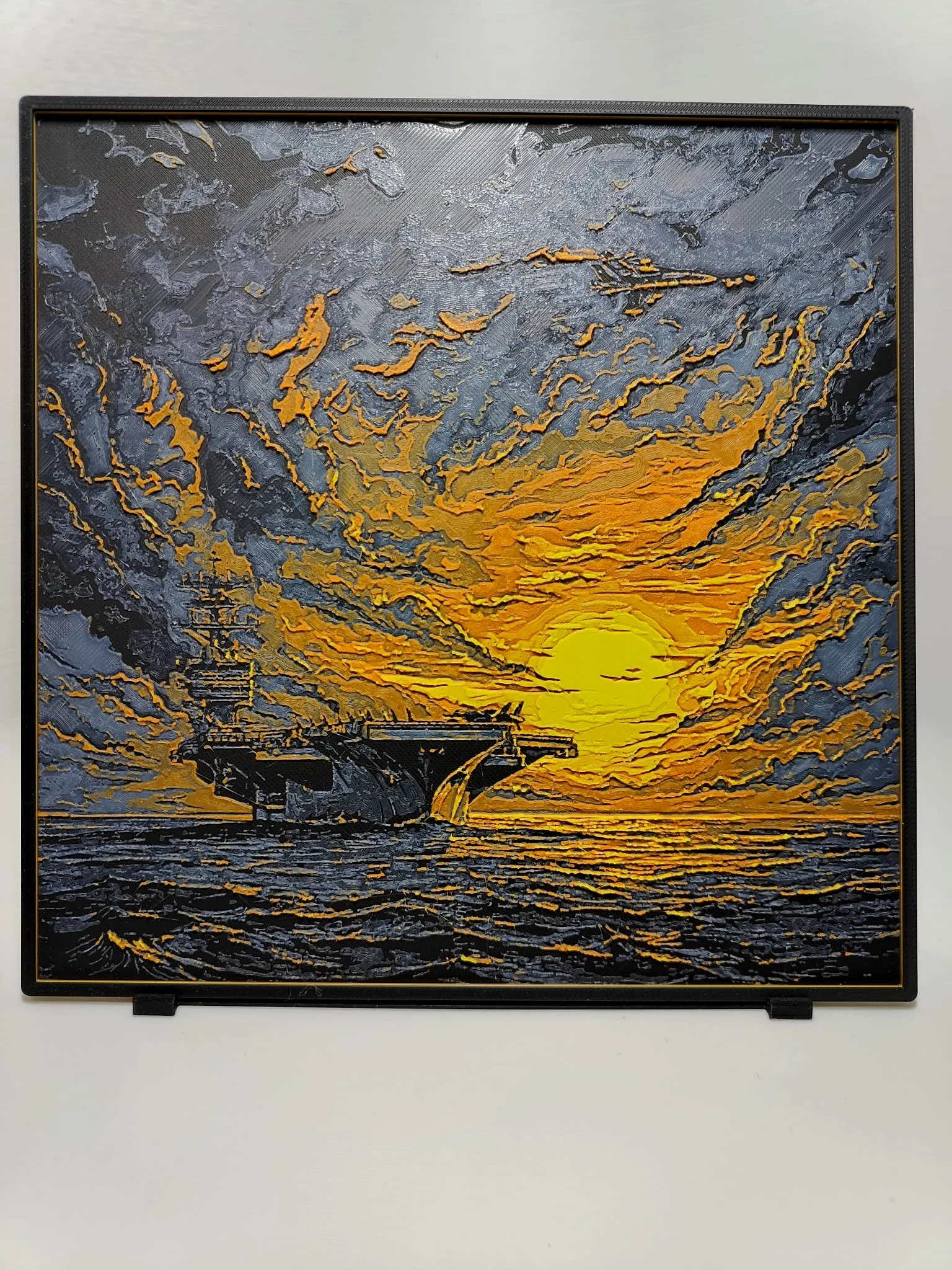 USS Gerald R. Ford Sunset - Hueforge