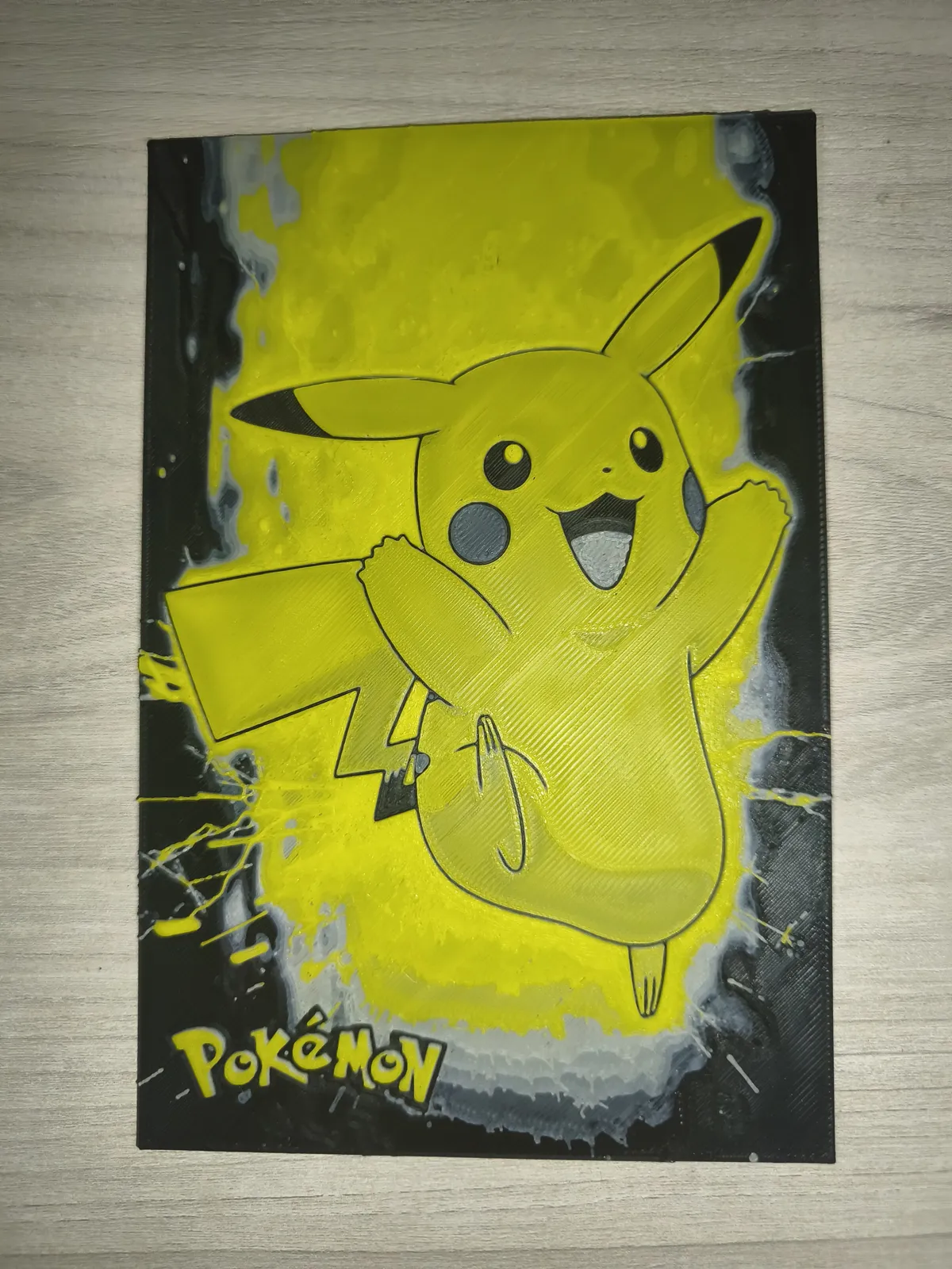 PIKACHU HueForge Arte de Pared Texturizado