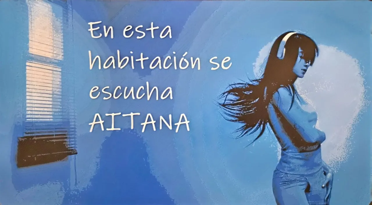 AITANA OT - Cartel habitación - Cuarto Azul
