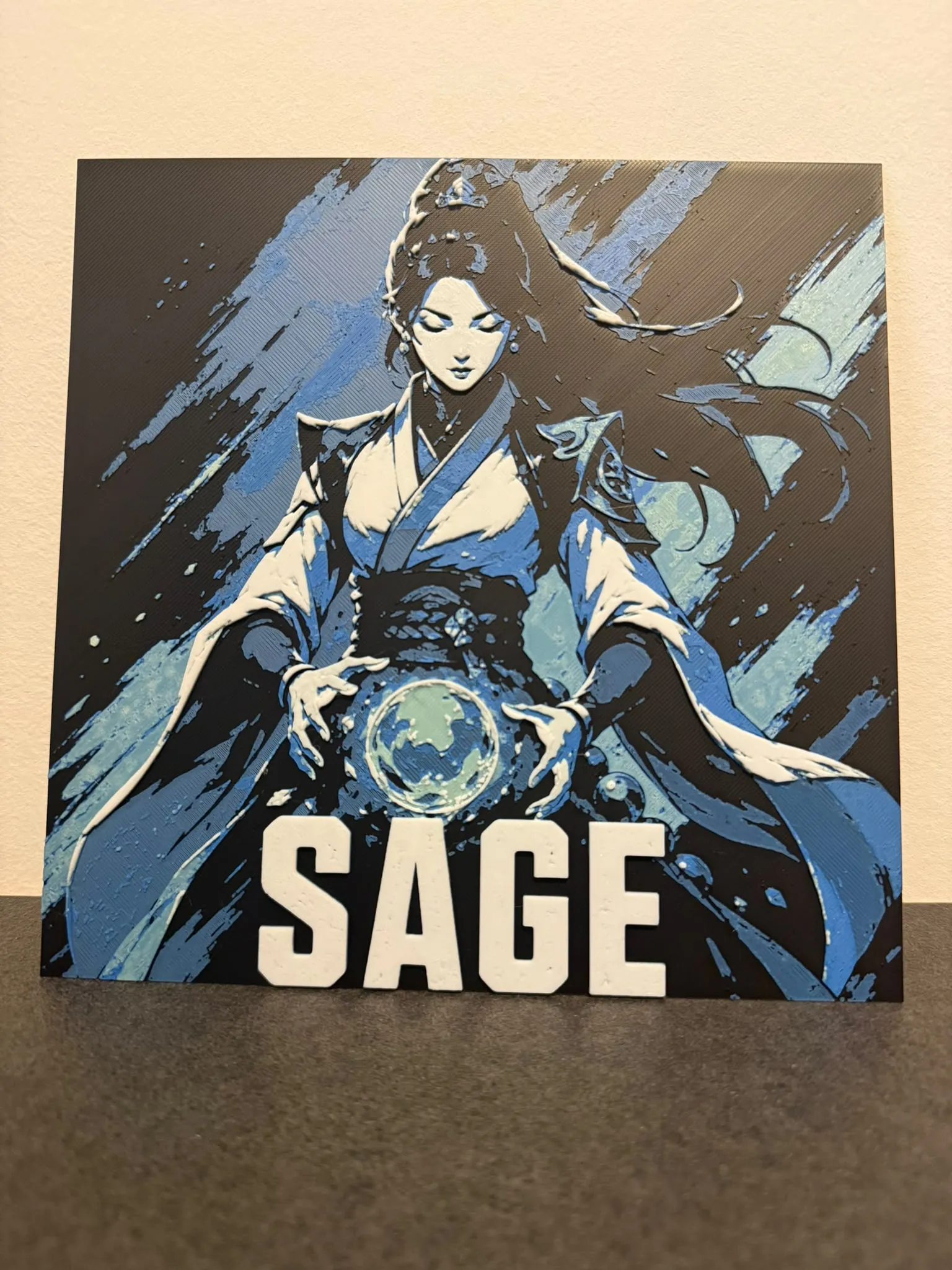 Sage Valorant Wall Art - Glow in the Dark - Bild