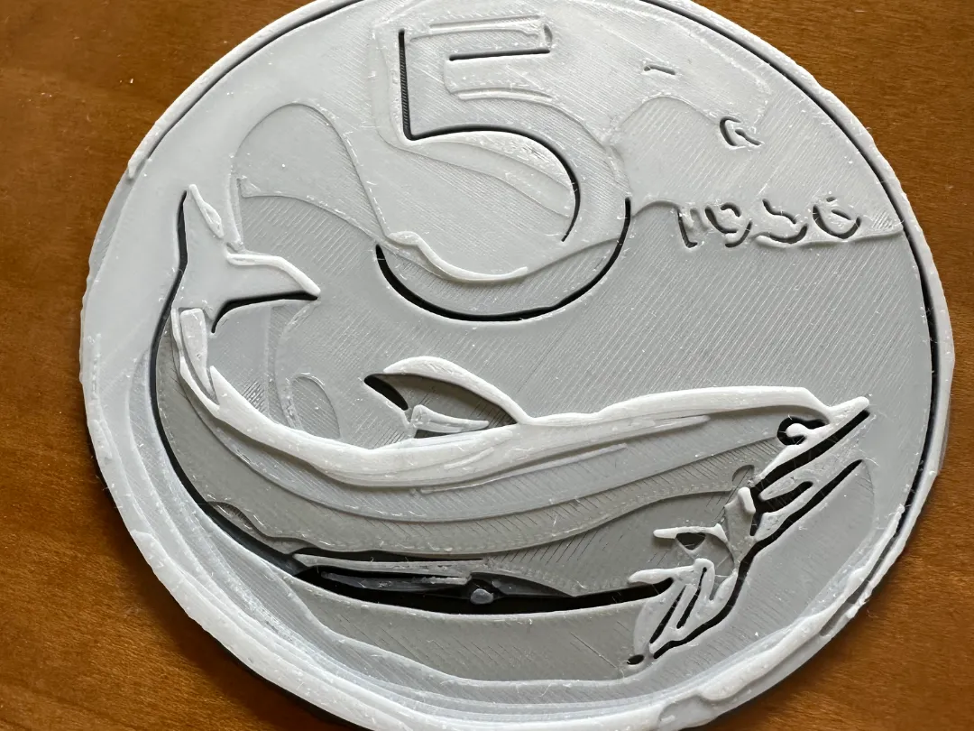 Vecchie 5 Lire Italiane in Hue Forge