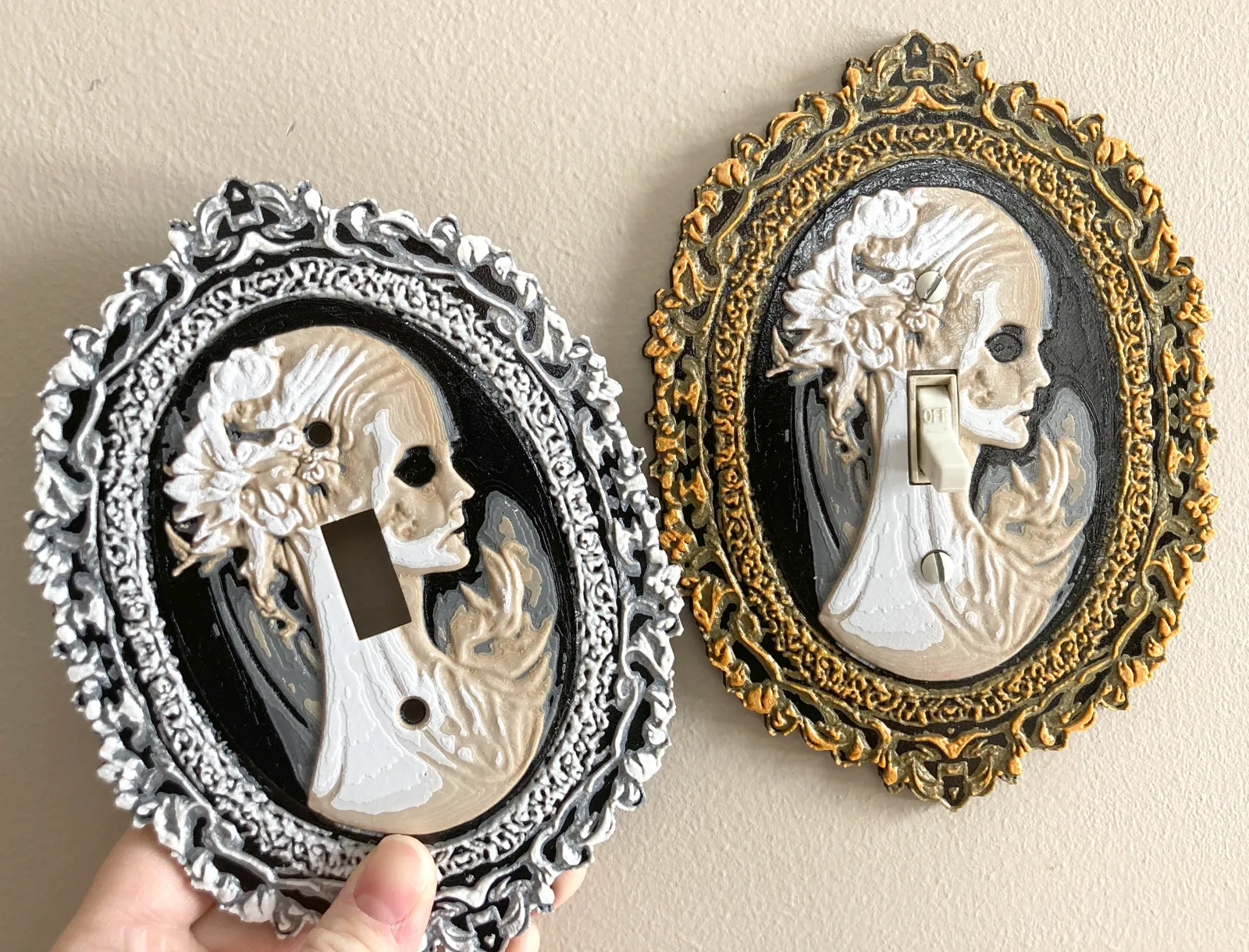 Gothic Victorian Style Skeletal Cameo - HueForge