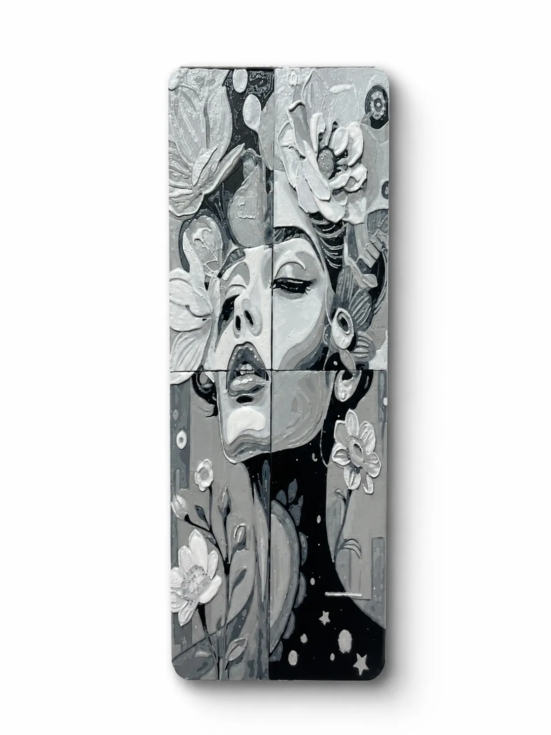 marcapáginas arte floral