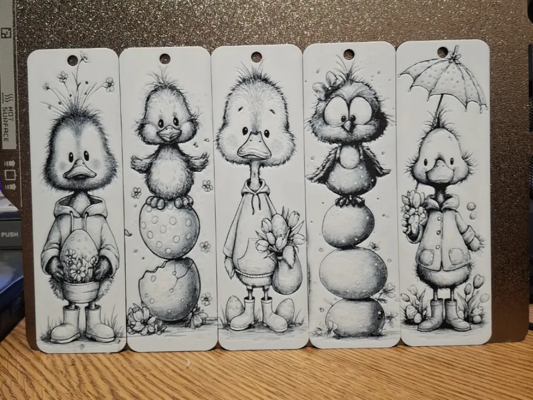 Quacking easter - bookmarks 2 colours