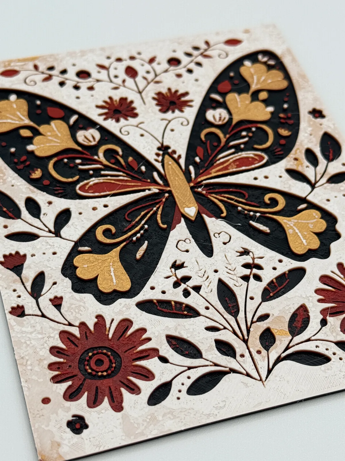 Folk Art Butterfly Hueforge
