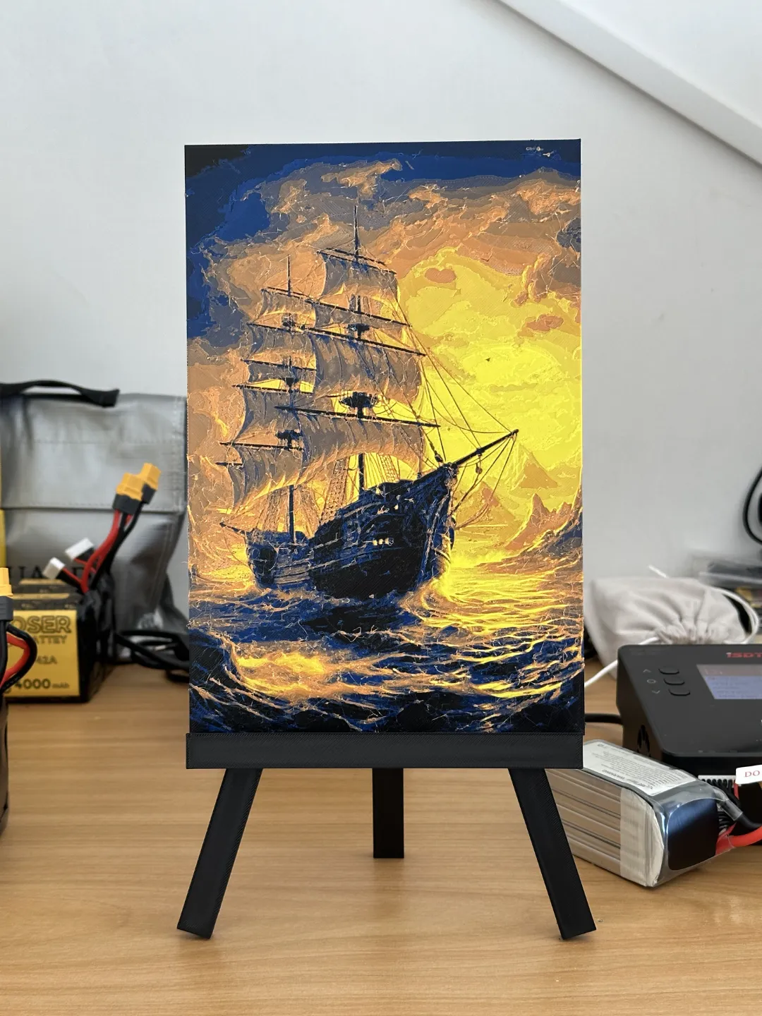 Ship sunset HueForge