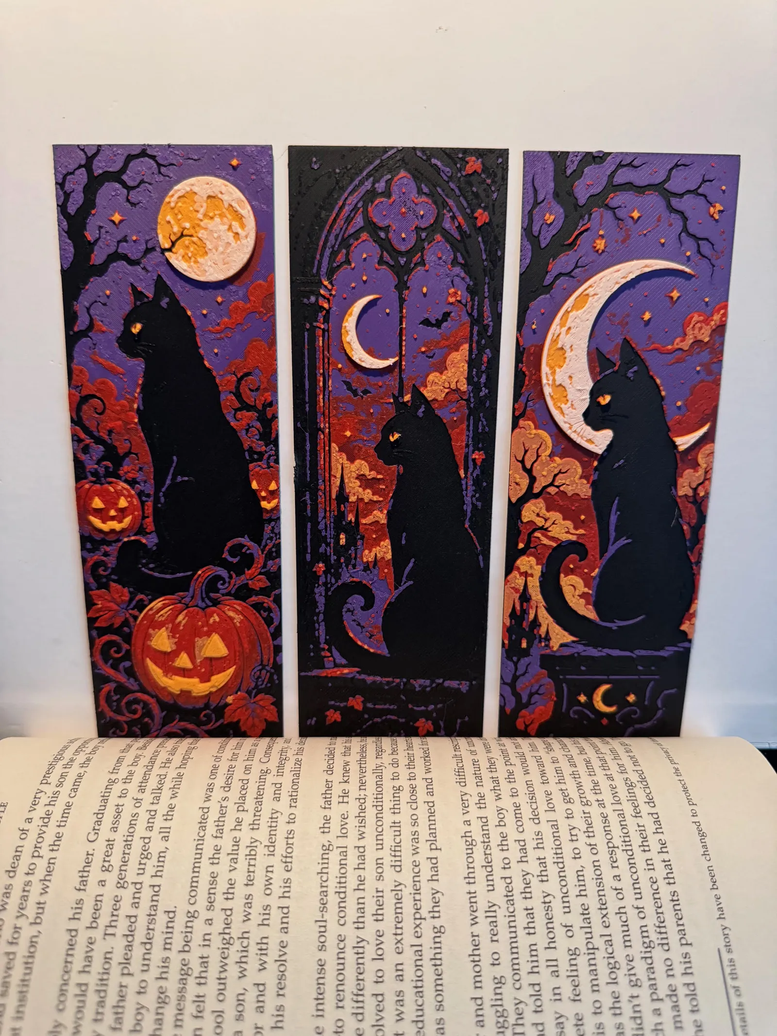 Gothic Style Black Cat Bookmark