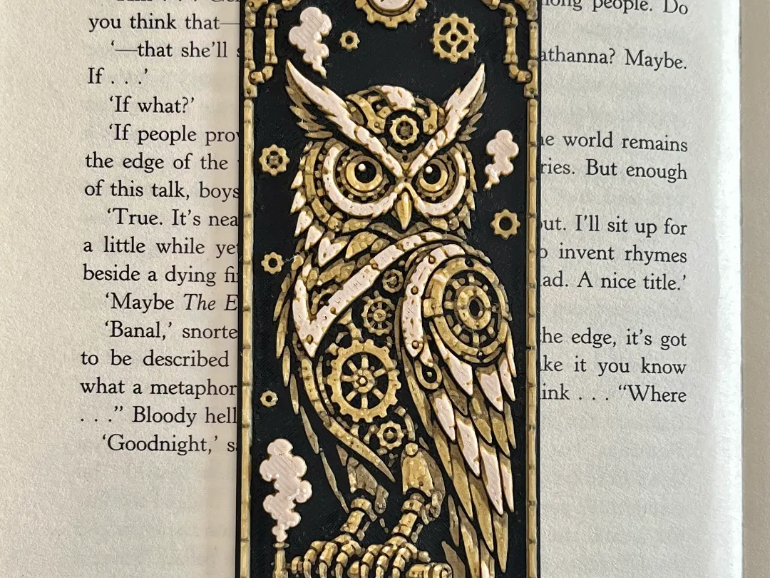 Clockwork Owl Bookmark