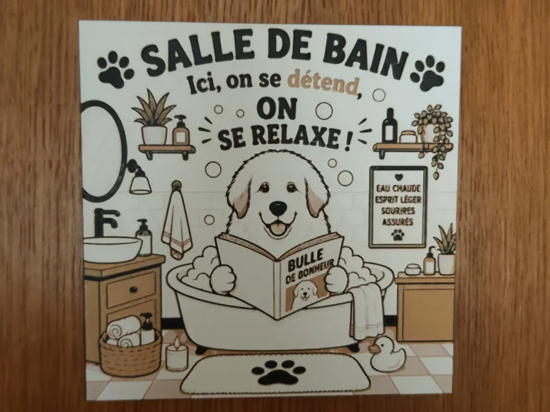 patou salle de bain pancarte no ams