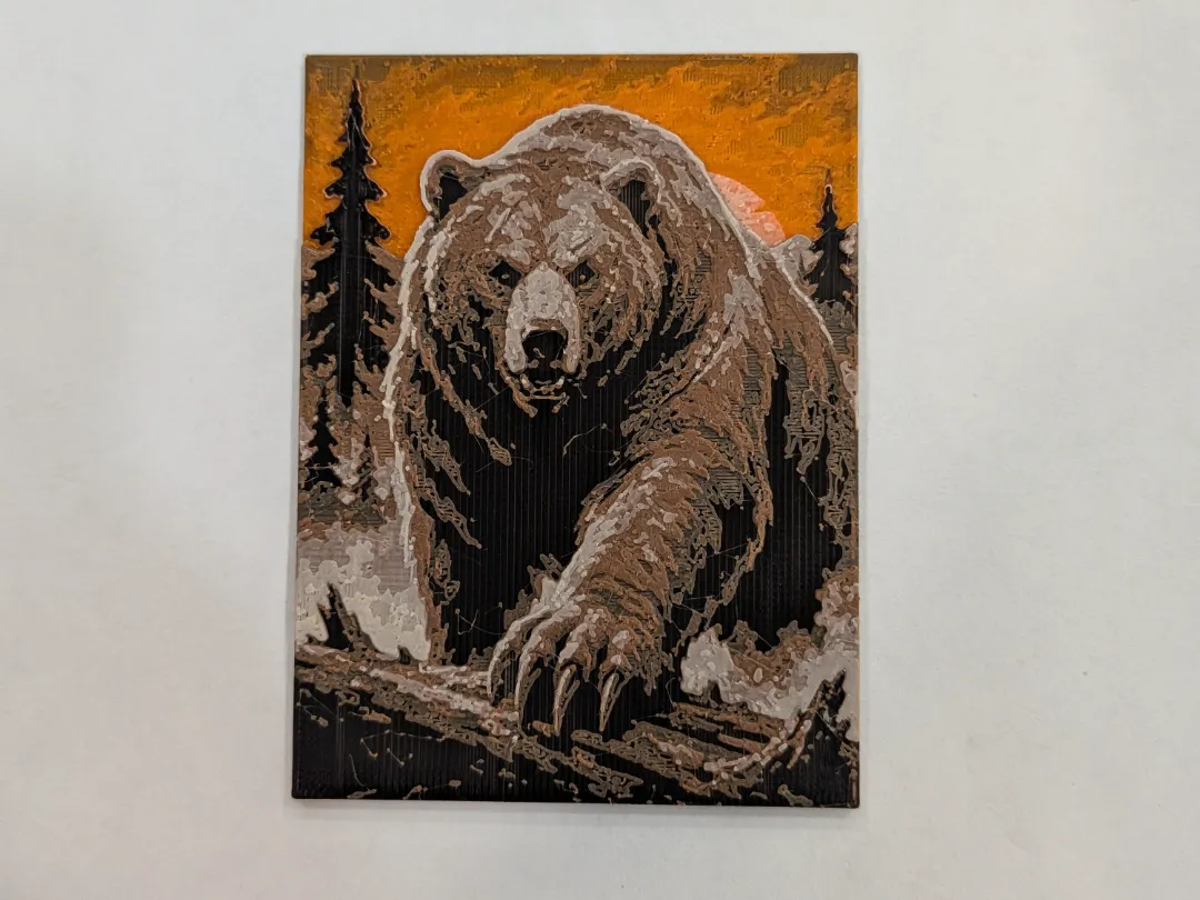 Bears Deck Box Inlay - Hueforge for Tribal Bears