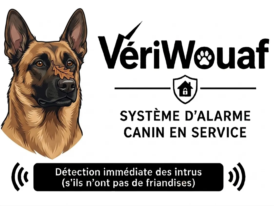 malinois pancarte humoristique