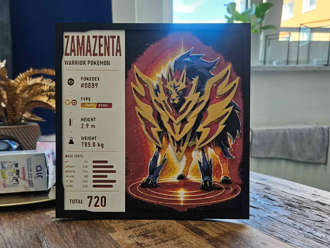 Pokemon - Zamazenta Infographic Hueforge