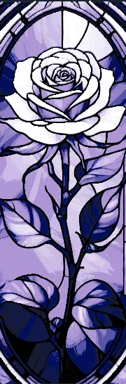 Stained Glass Roses in Bloom - Set of 3 Bookmarks colored in Hueforge