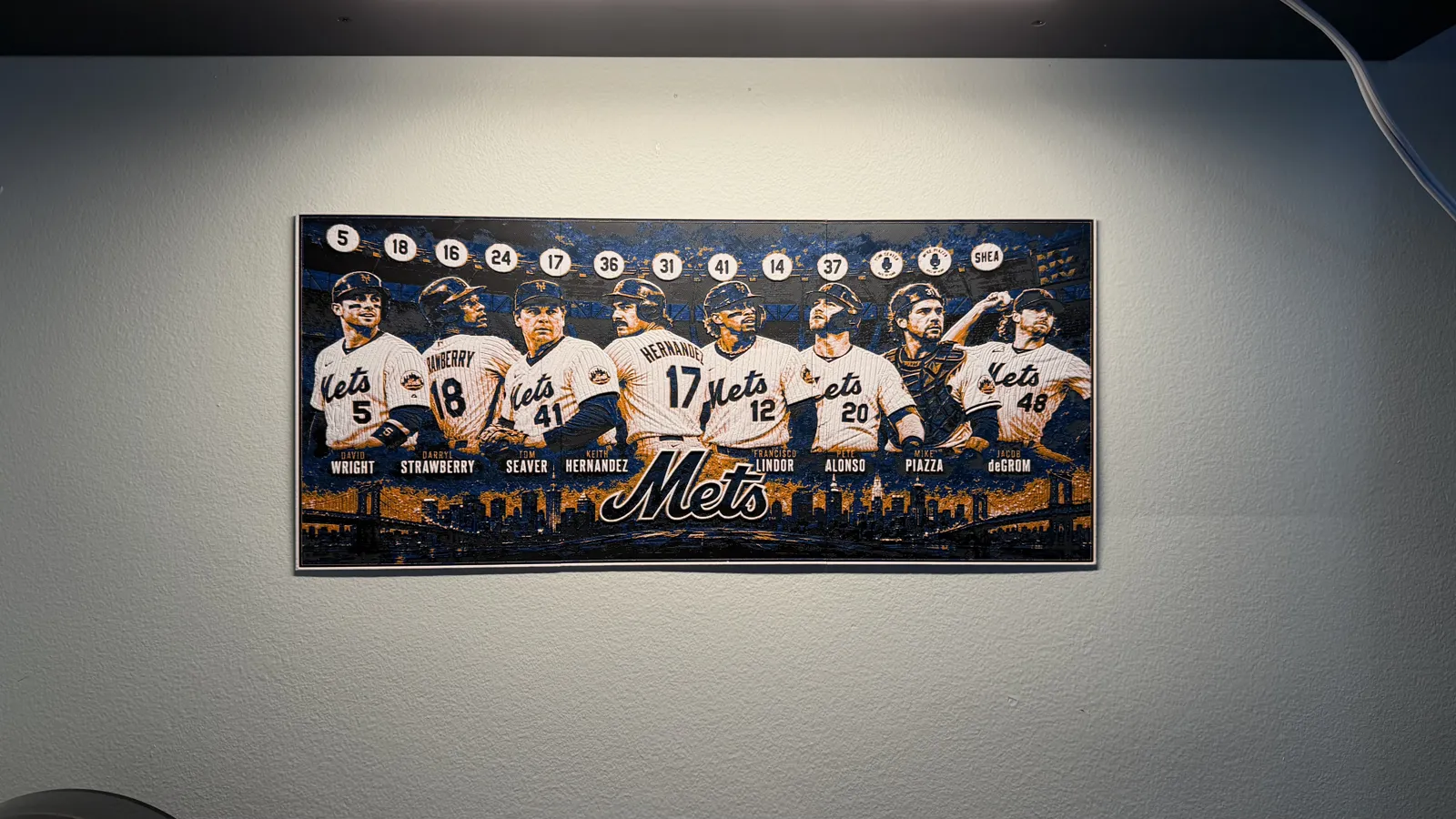 NY Mets Multi Panel HueForge Poster