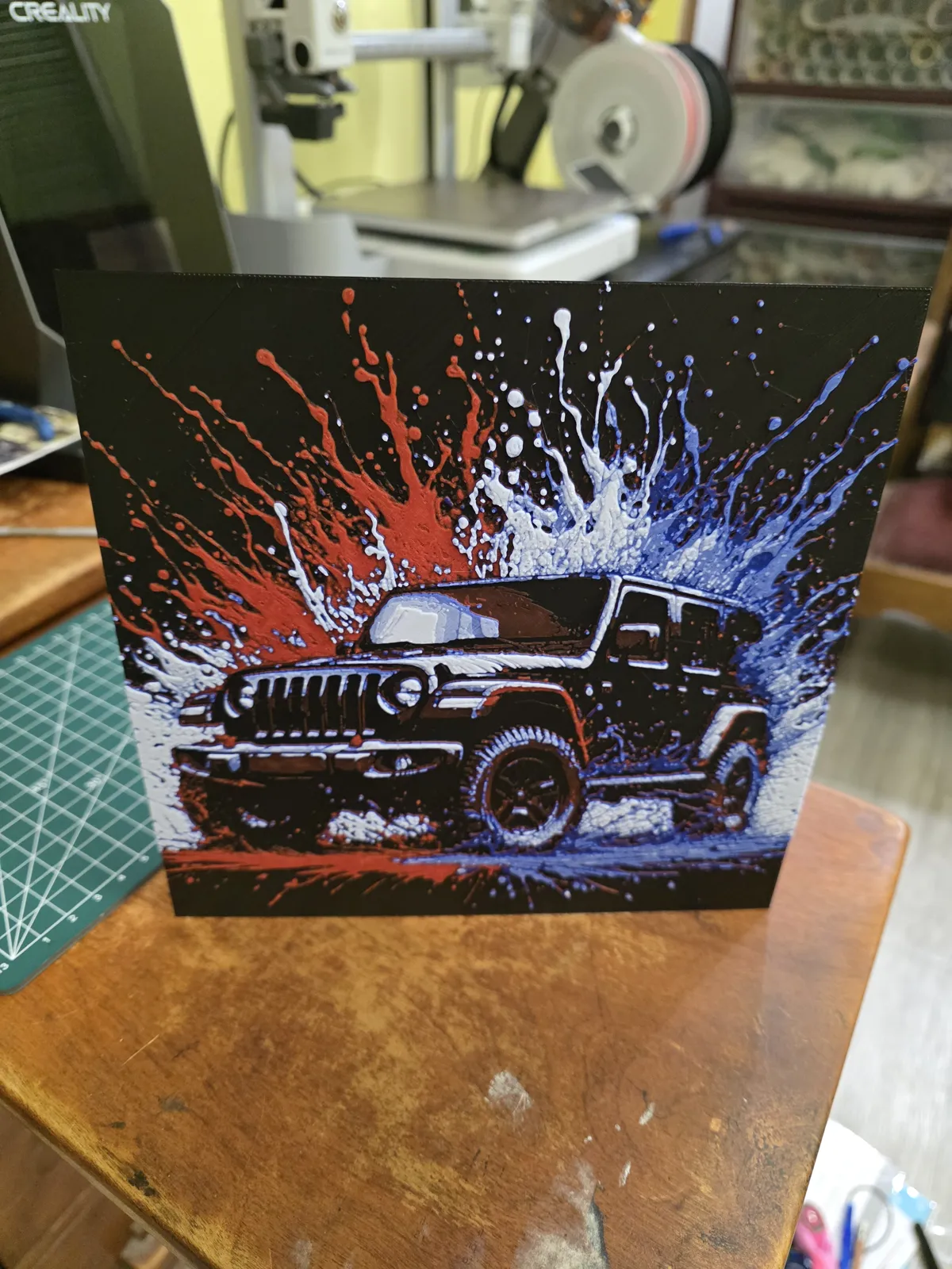 Splash Art Jeep HueForge V3