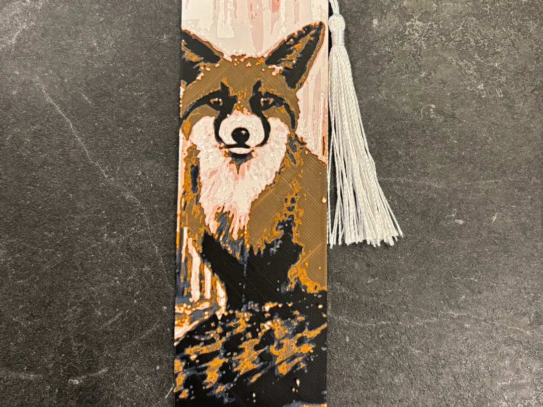 Fox In Snow Hueforge Bookmark