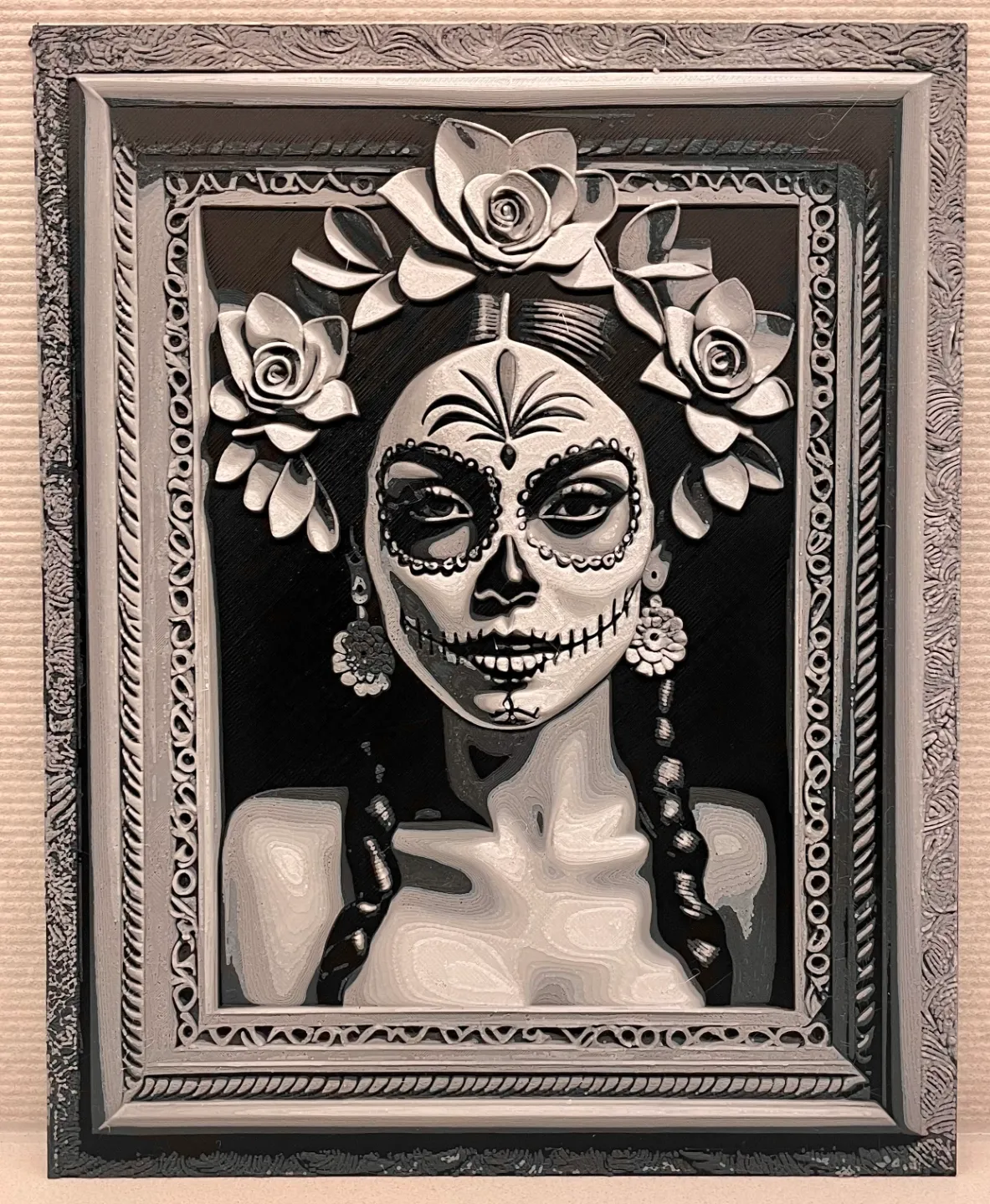 Halloween Day of the Dead 01 - 4 Color Hueforge Filament Painting