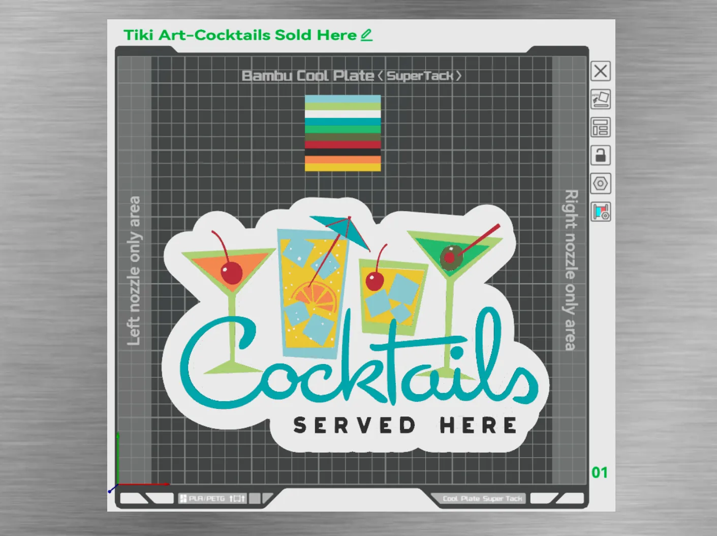Tiki Art-Cocktails Served Here- Sign
