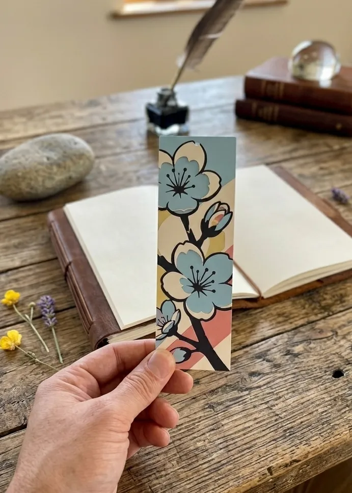 Floral Cherry Blossom Pop Bookmark - 15x5cm no ams