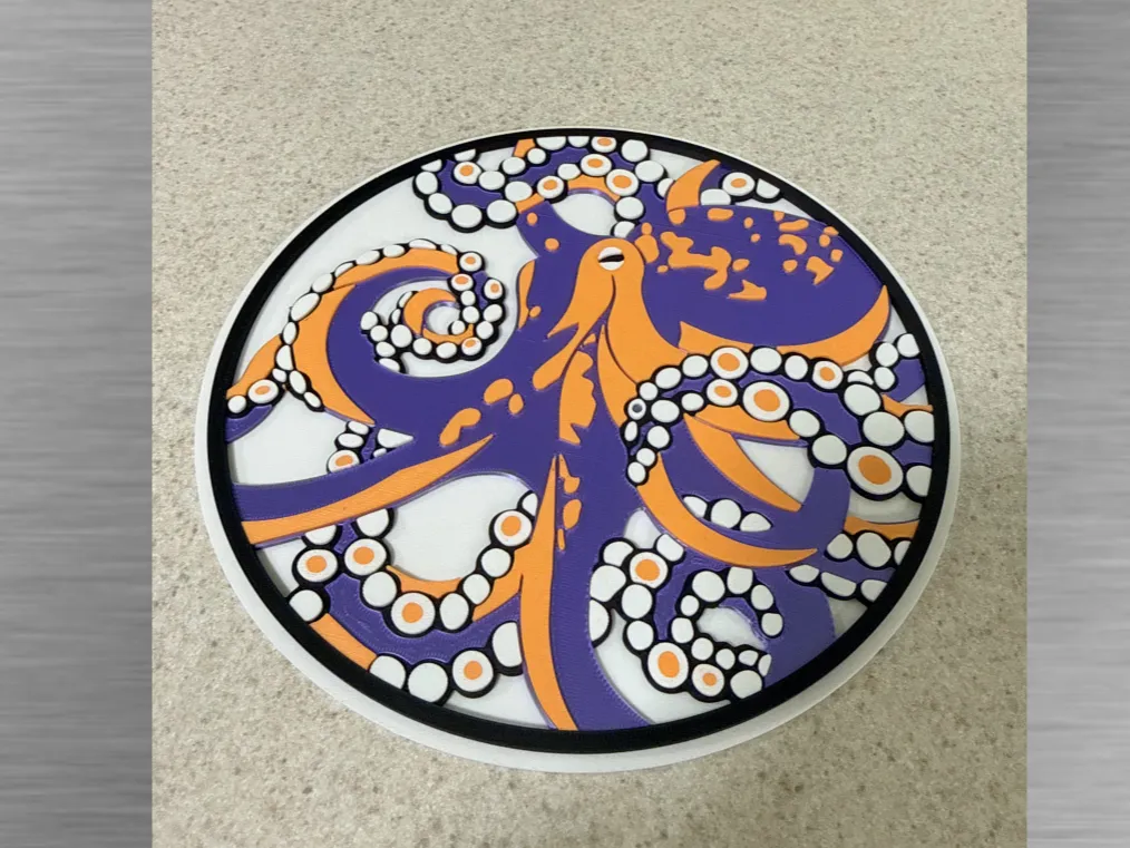 Aquatic Creatures -Octopus Circle Art