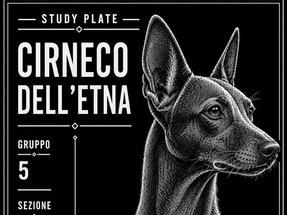 STUDY PLATE -ANIMAL-CIRNECO DELL'ETNA