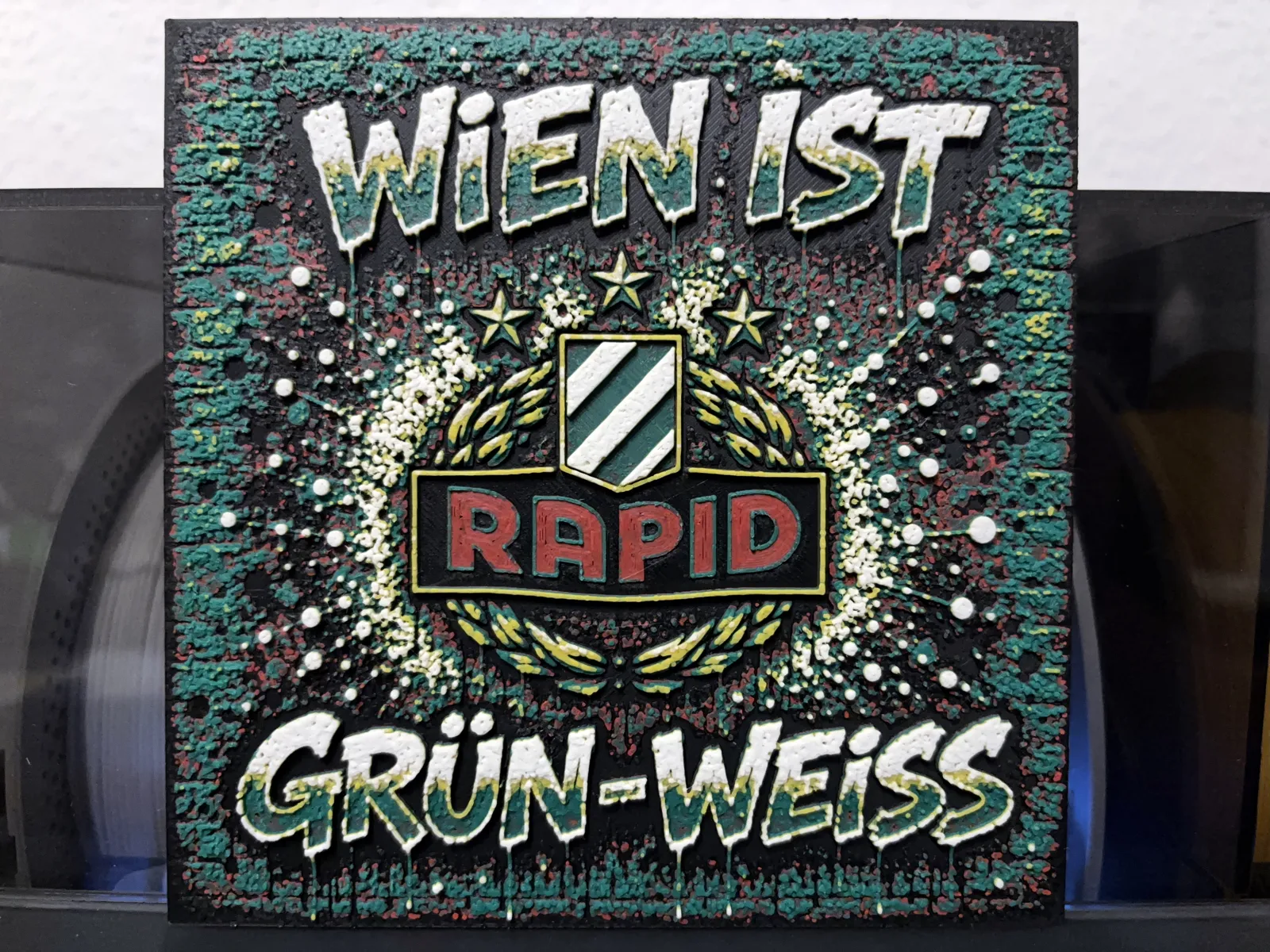 SK Rapid Wien Grün-Weiss Graffiti Hueforge