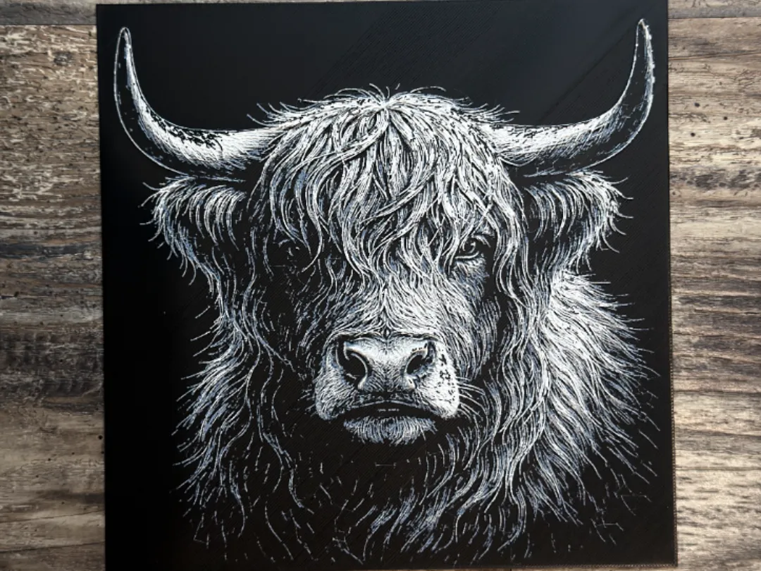 Highland Cow HueForge Wildlife Series