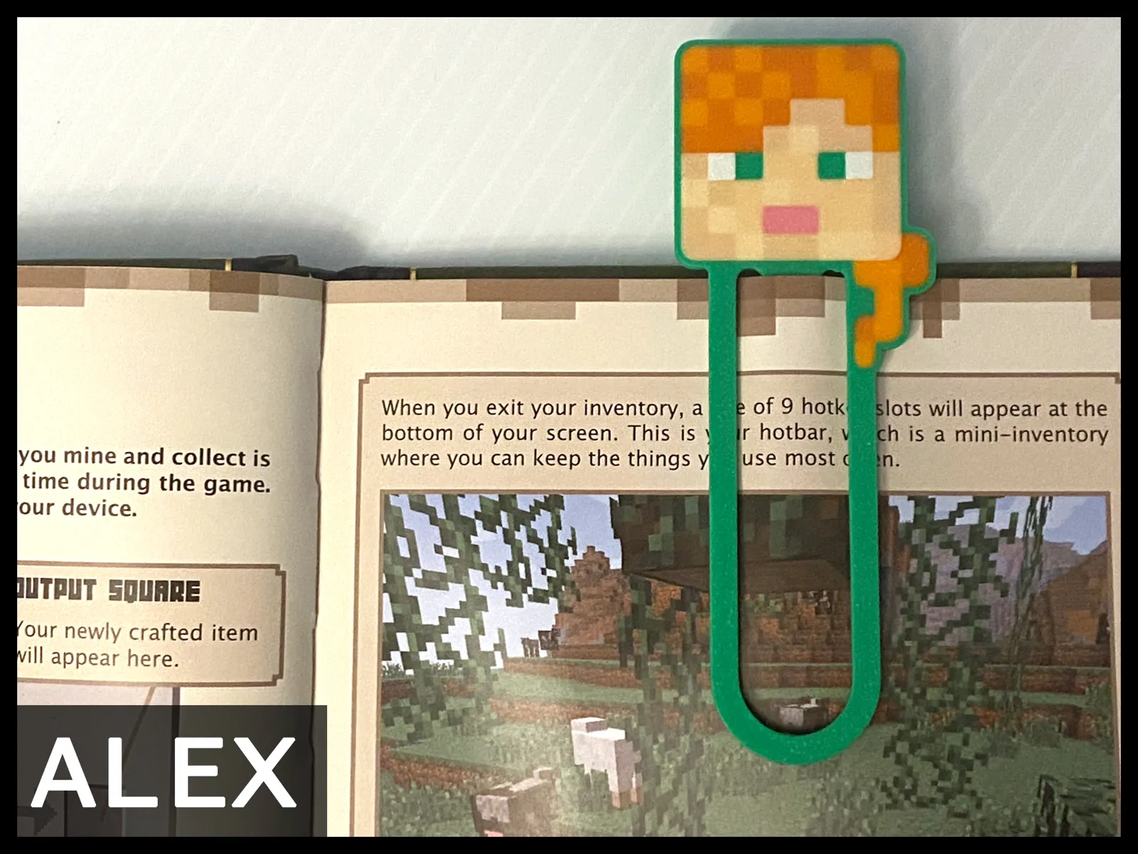 Alex Bookmark - Minecraft