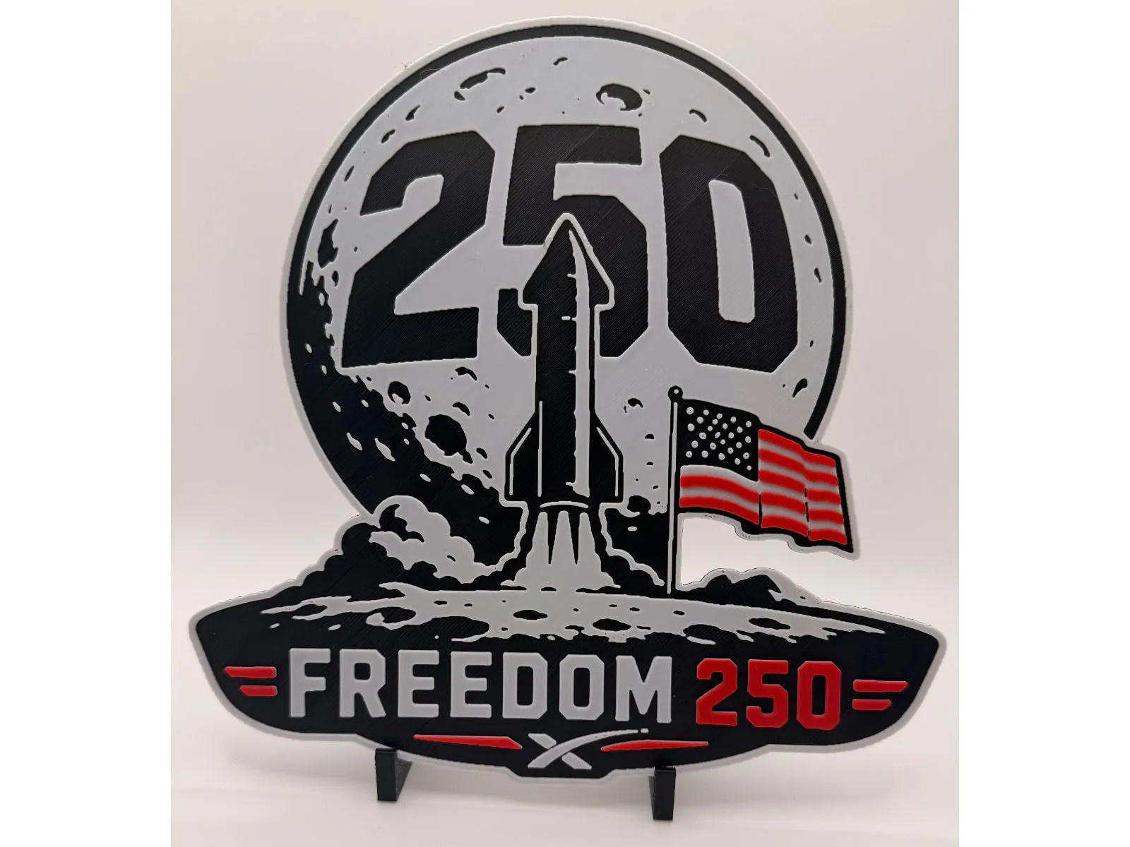 Freedom 250 Rocket HueForge Print