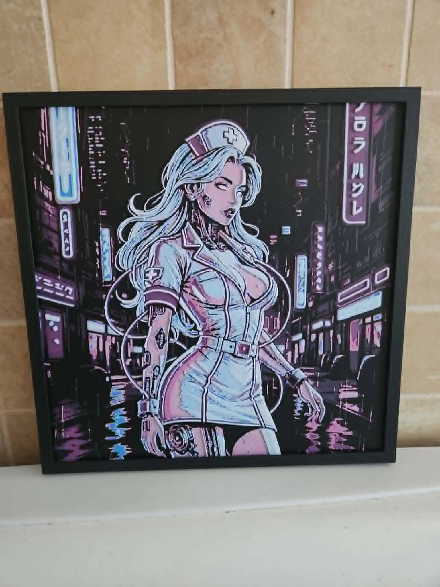 Neon Cyber Nurse Girl