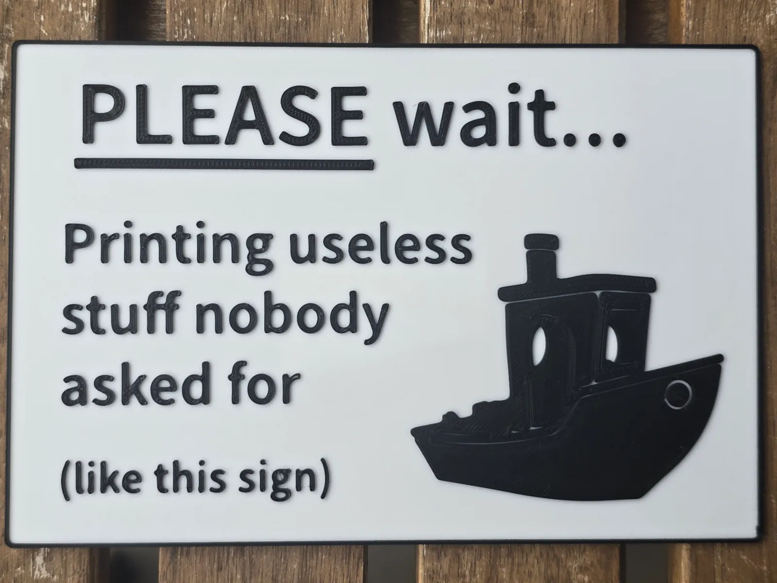 Useless stuff (like this sign) - no AMS