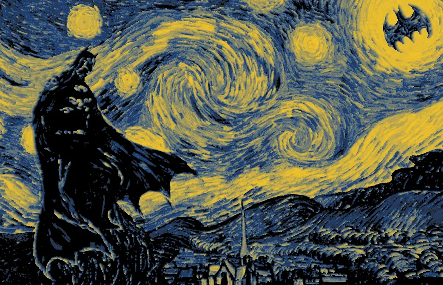 Starry Batman / Wall art / 2d art / HueForge