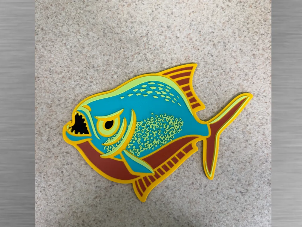 Red bellied Piranha Cutout