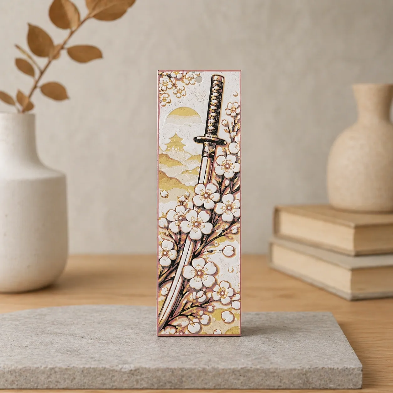 3D Printed Samurai Sakura Bookmark – NO AMS
