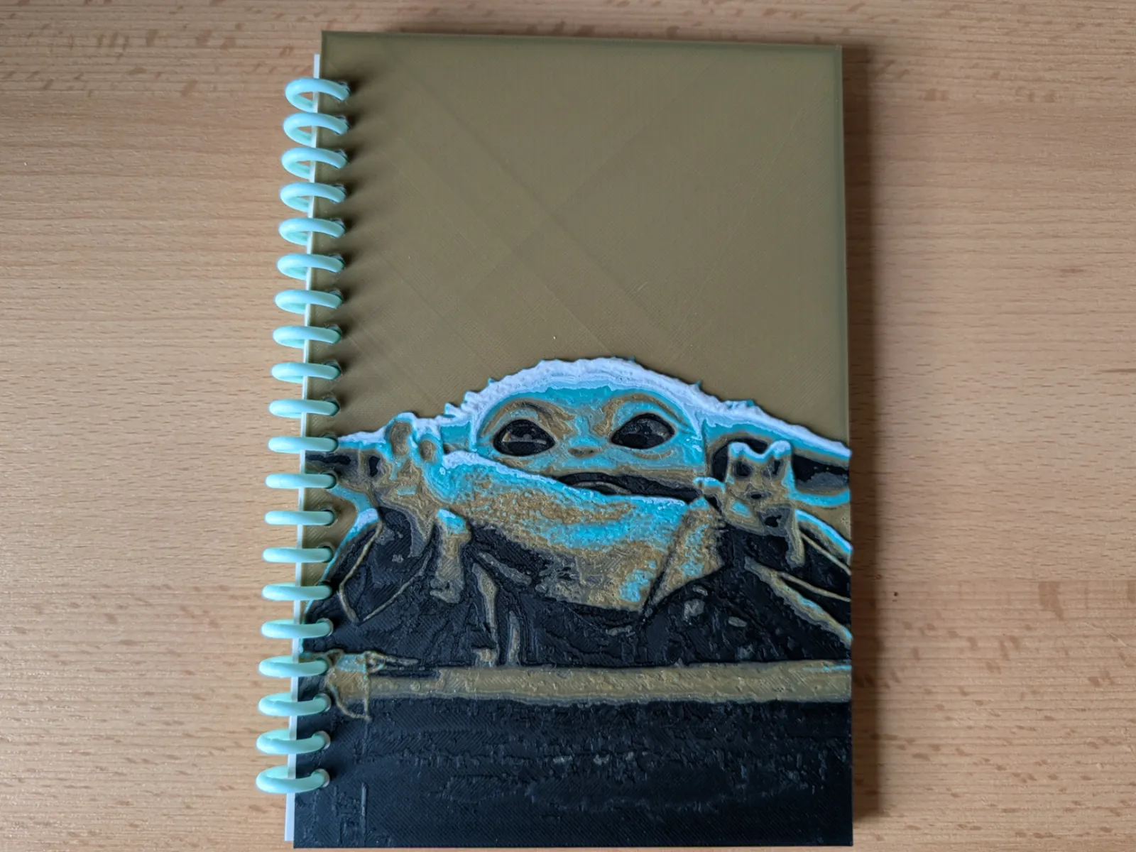 Cute Mandalorian Baby Yoda Notebook Cover