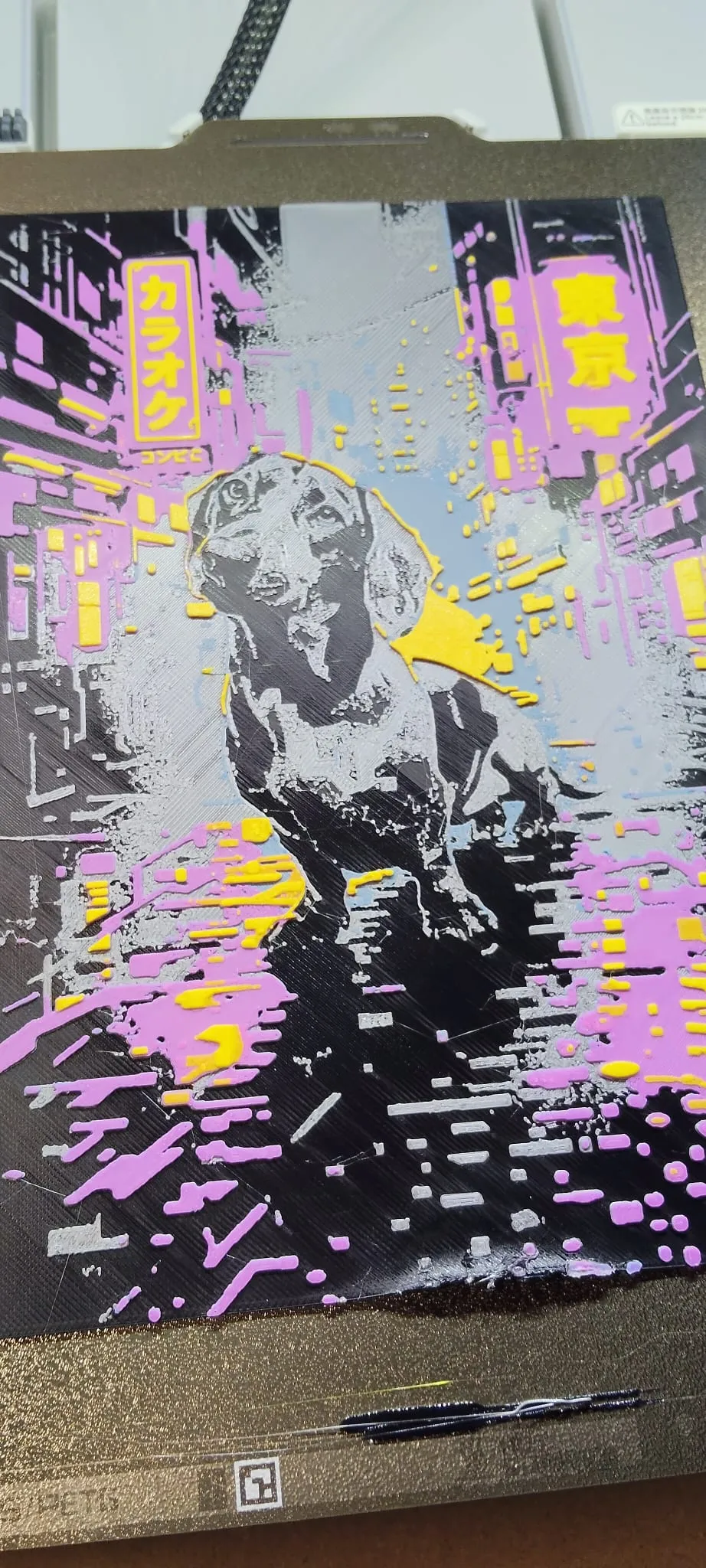 Hue Forge cyberpunk - Dachshund in Tokyo