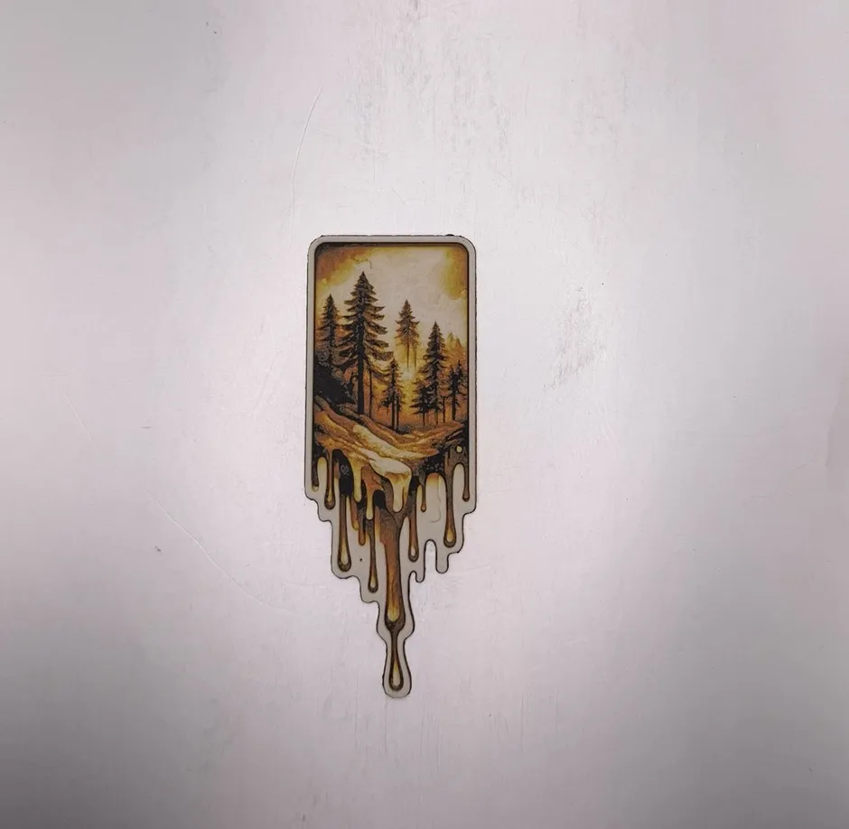 Forest Fall Inkfall Bookmark - Hueforge