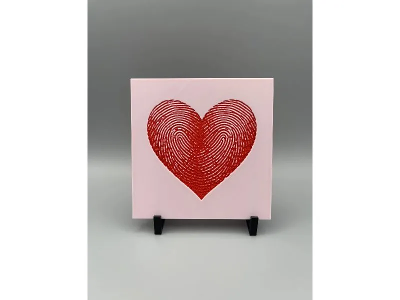 Fingerprint Heart HueForge Print