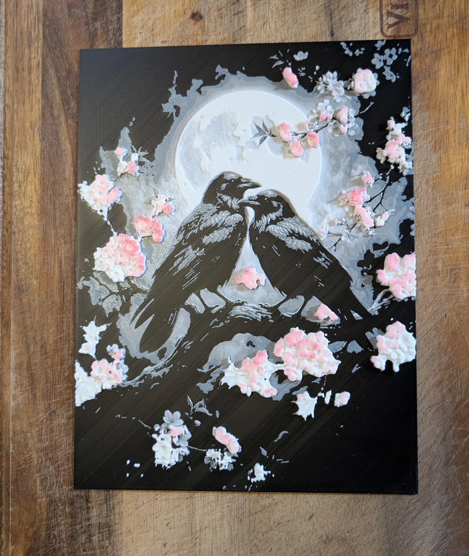 Moonlight Ravens Filament Painting