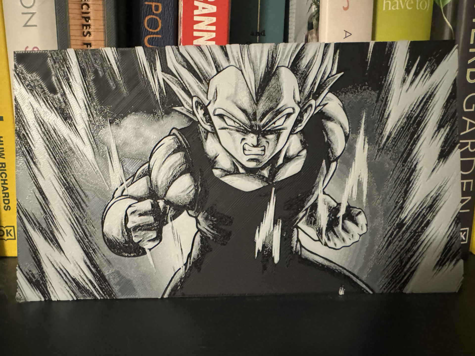 Saiyan Pride - Vegeta Grayscale Hueforge