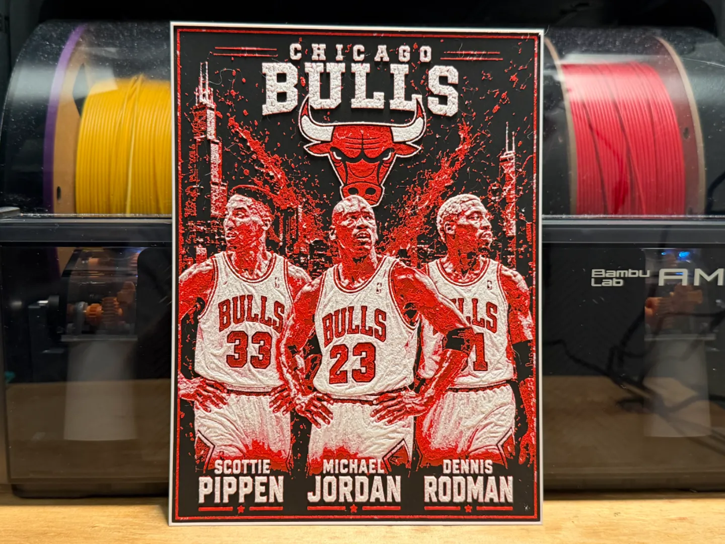 Jordan, Pippen, and Rodman Poster HueForge