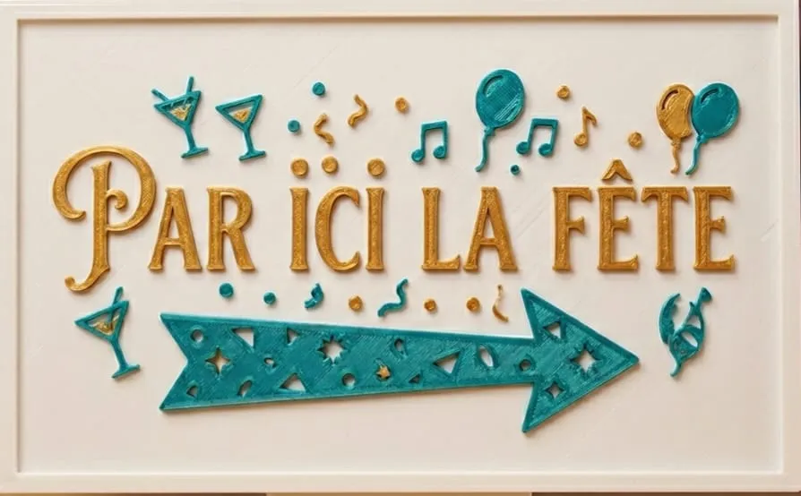 plaque par ici la fete