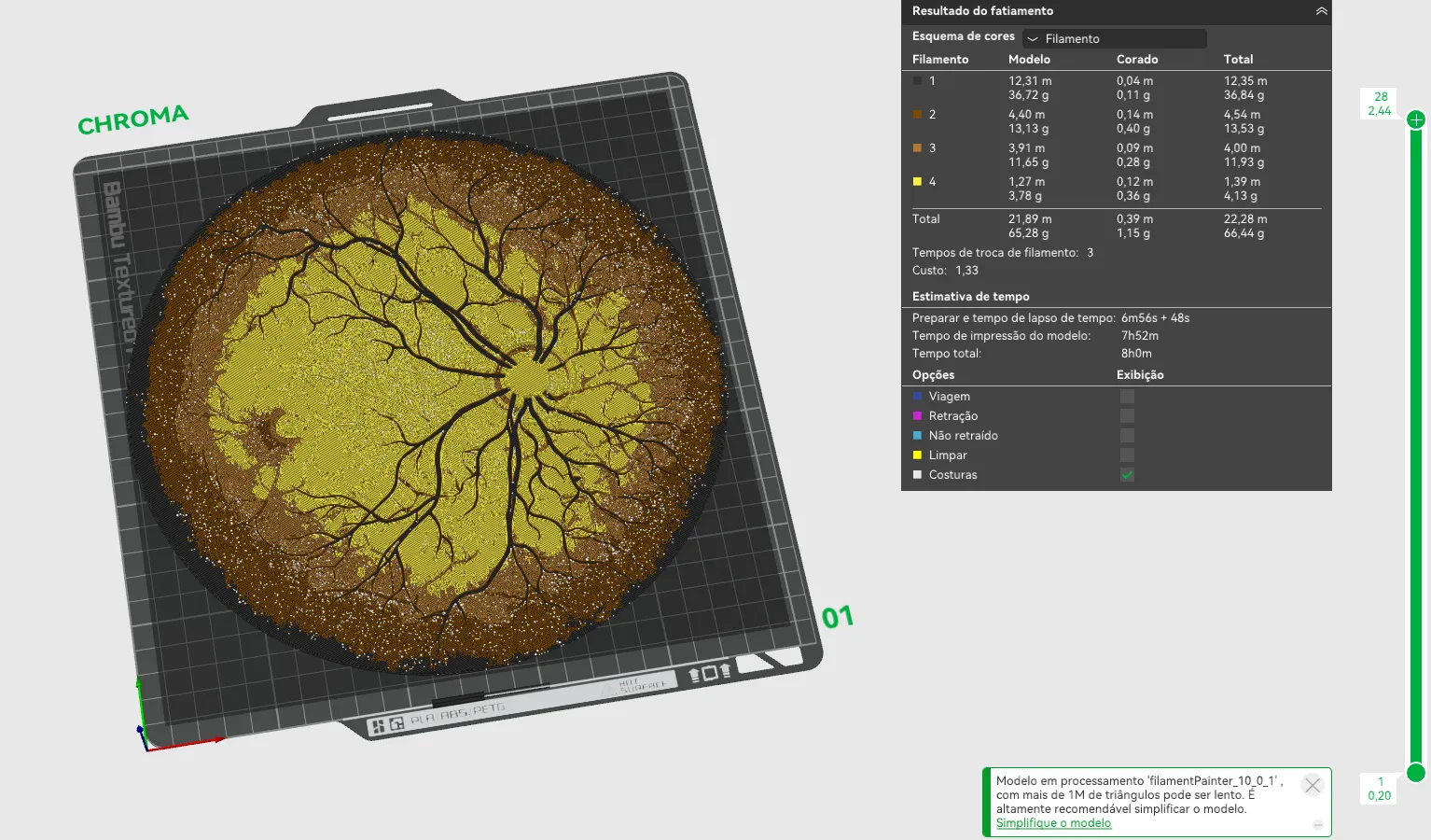 HueForge Quadro - Olho, Fundo de Olho, Moldura