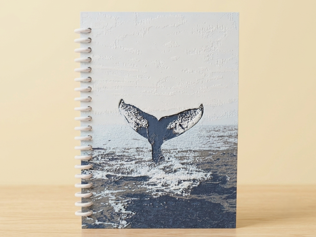 Whale in sea Notebook Cover