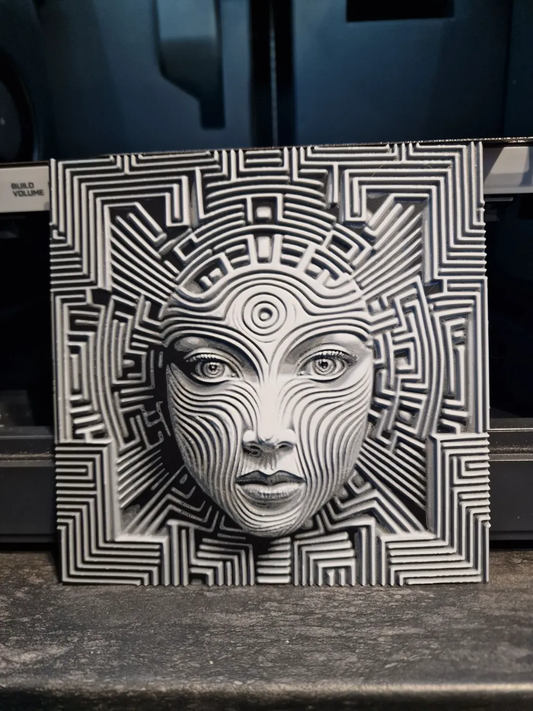 HUEFORGE Black and White Mandala Stripes Lady