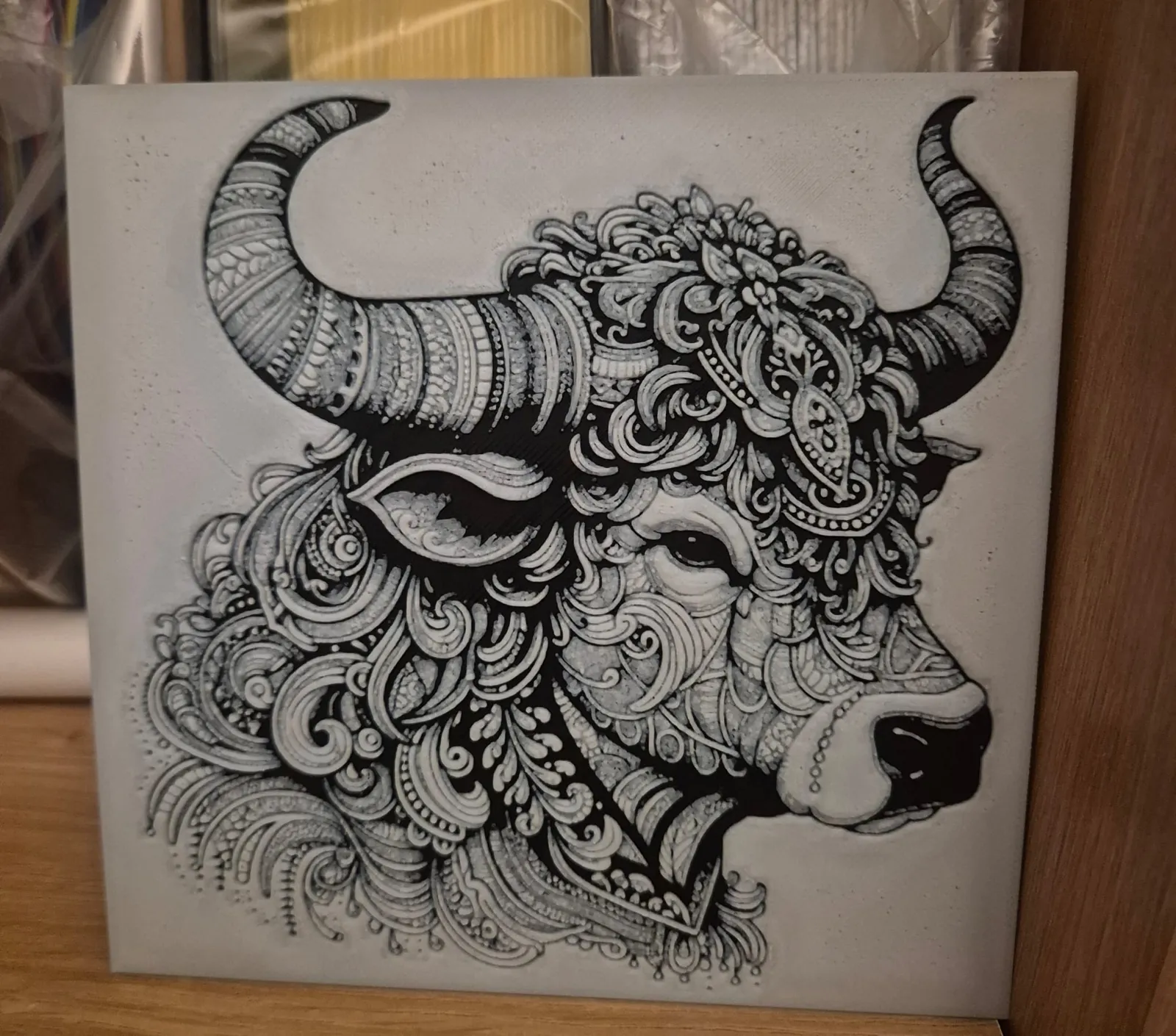 Highland cow paisley hueforge