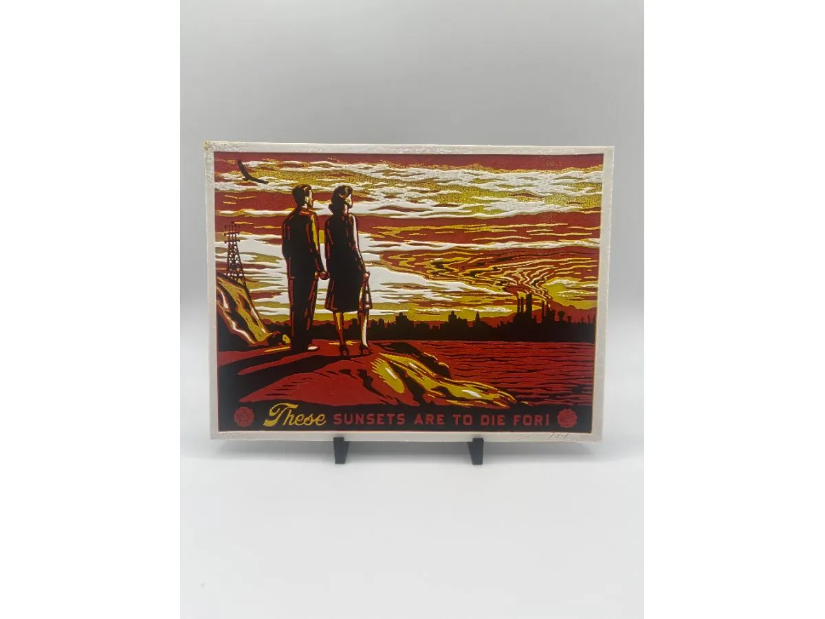 Shepard Fairey-inspired These Sunsets HueForge