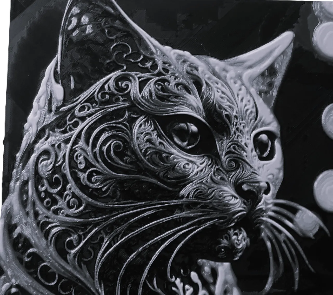 Kitty cat artistic poster